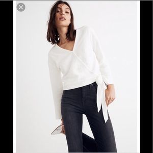 NWOT Madewell Texture And Thread Wrap Tie Top